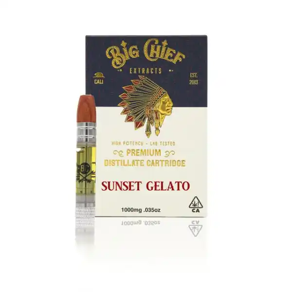 Big Chief THC Vape Cartridge 1G – Sunset Gelato